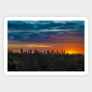 Melbourne sunset from Yarra Boulevard Sticker